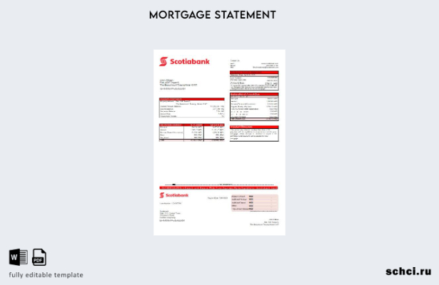 скачать в цифровом формате шаблон выписки по ипотеке банка Scotiabank в Гонконге